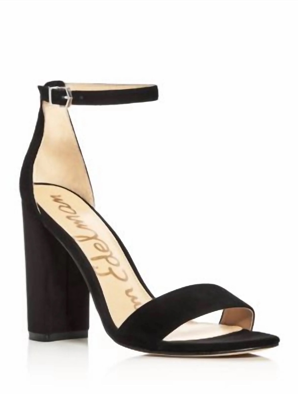 Sam Edelman Yaro Black suede Block Heel Sandals 9.5